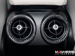 Alfa Romeo Giulia Interior Rear Air Vent Trim - Carbon Fiber - Feroce Carbon